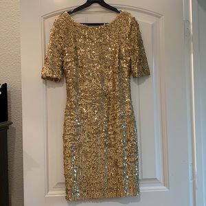 Ark & Co Gold Sequin Dress